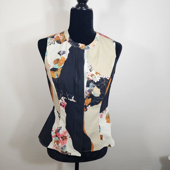 3.1 Phillip Lim Floral peplum, sleeveless, size s, zip front - Picture 5 of 16